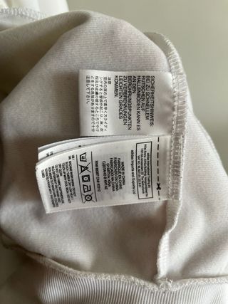 Chaqueta Adidas blanca con rayas negras