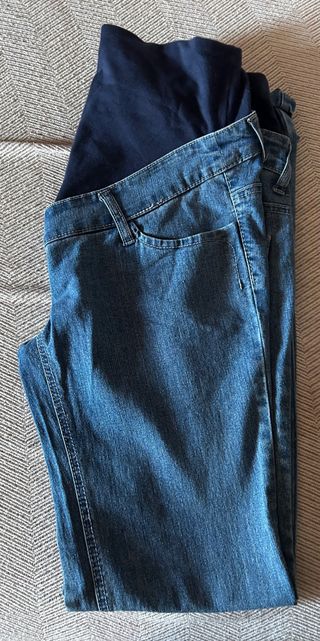 Pantalón vaquero premamá azul