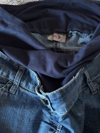Pantalón vaquero premamá azul