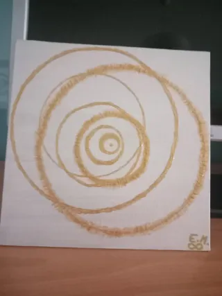 Cuadro Decorativo Espiral Dorado