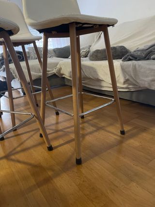 Juego de 4 Sillas Altas Blancas de 70 cm de alto