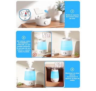 Humidificador Aroeve 2.5L Aceites Esenciales