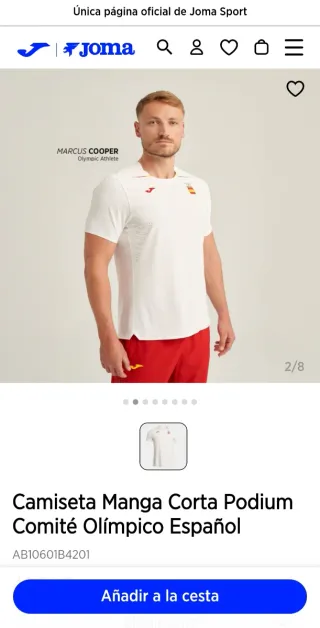 Camiseta Joma Olímpica España Blanca