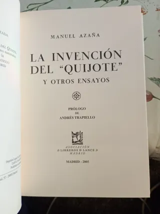 La invención del "Quijote" y otros ensayos