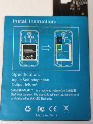 Receptor Carga Inalámbrica Qi Samsung Galaxy S4
