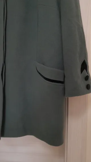 Giaccone Lana e Nylon Verde