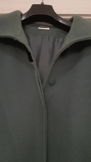 Giaccone Lana e Nylon Verde