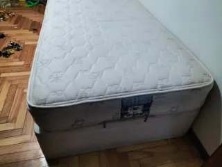 Cama individual con canapé y colchón