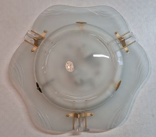 Lámpara de techo o pared de cristal y metal