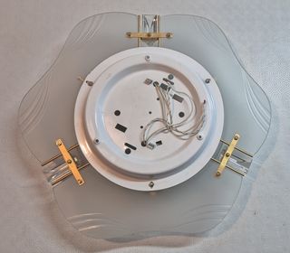 Lámpara de techo o pared de cristal y metal