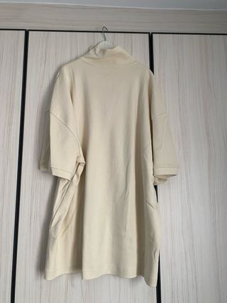Sudadera Zara Beige Media Cremallera Nueva