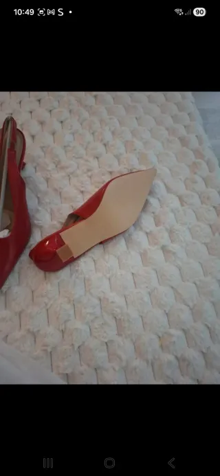 Zapatos rojos slingback talla 38 sin estrenar