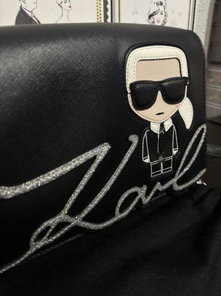 Bolso Karl Lagerfeld Negro y Plateado