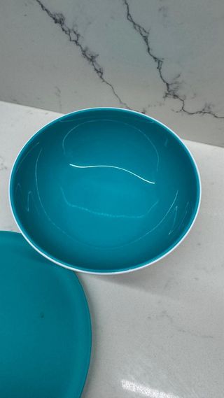 Tupperware Azul e Branco