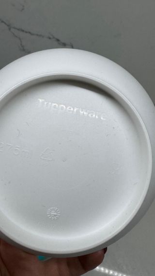 Tupperware Azul e Branco