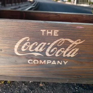 Cassetta legno Coca-Cola portabottiglie/posate