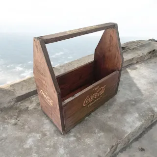 Cassetta legno Coca-Cola portabottiglie/posate