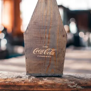Cassetta legno Coca-Cola portabottiglie/posate