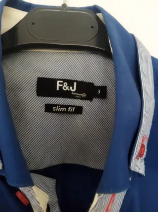 Camisa azul F&J hombre