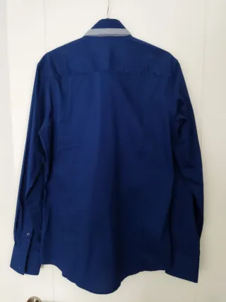 Camisa azul F&J hombre