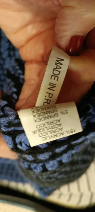 Jersey azul sin mangas con cuello alto