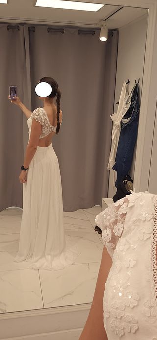 Vestido novia HeraWhite Bridal espalda abierta