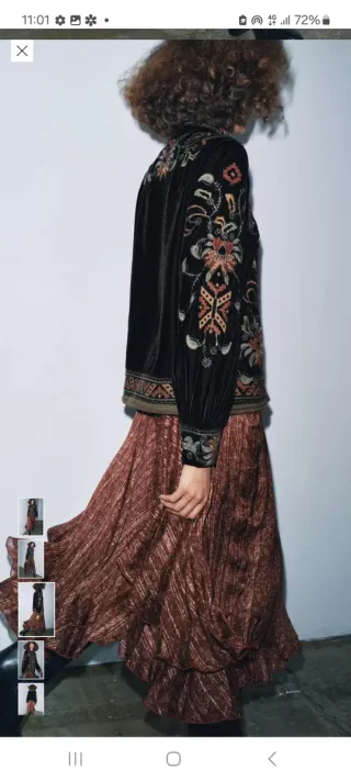 Chaqueta Zara Terciopelo Bordados (agotado web)