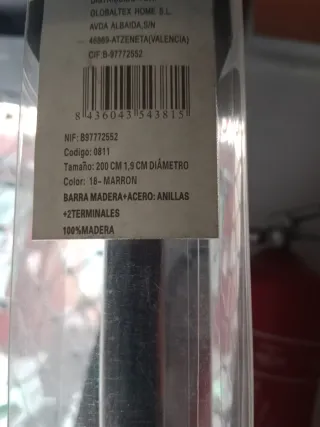 Barras Extensible de  Cortina desde 160 hasta 310