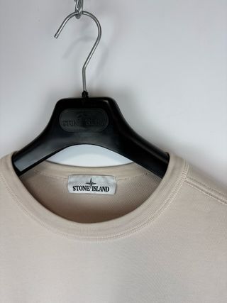 Felpa bianco panna Stone Island