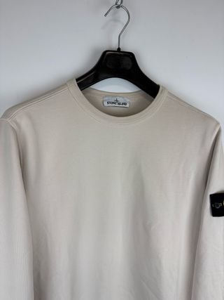 Felpa bianco panna Stone Island