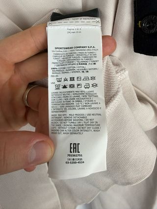 Felpa bianco panna Stone Island