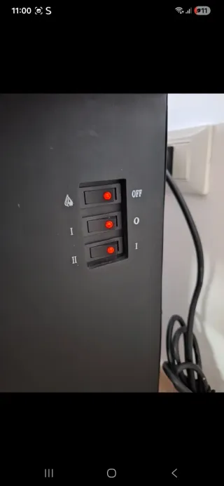 Stufa effetto camino nero