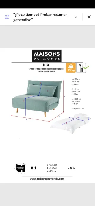 Sofá Cama Rosa Tela Terciopelo