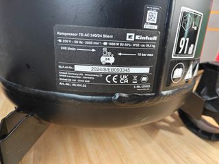 Einhell Compresor TE-AC 240/24 Silent, 10 bar, 24L