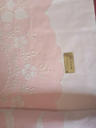 Juego de cama algodón bordado a mano