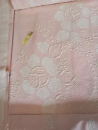 Juego de cama algodón bordado a mano