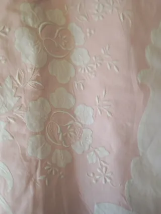 Juego de cama algodón bordado a mano