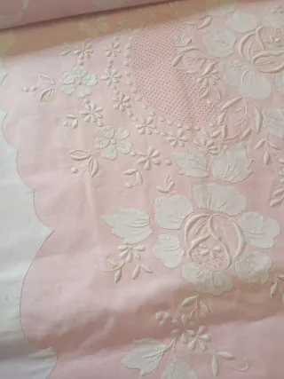 Juego de cama algodón bordado a mano