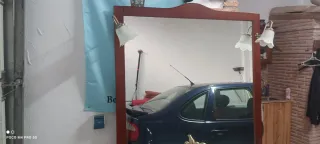 Mueble de baño rústico madera y cerámica