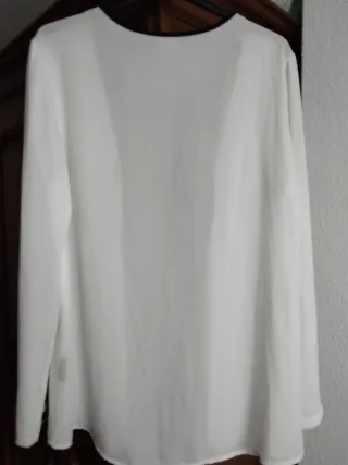 Blusa mujer blanca y negra