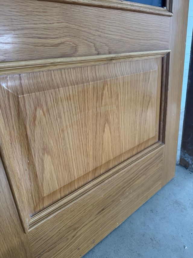 Puerta de paso interior madera con cristal