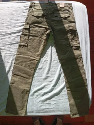 Pantalones Cargo Petrol Talla 38 Verde Militar 167