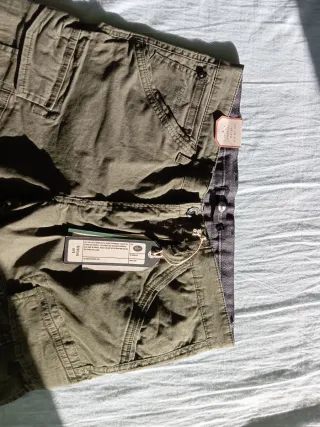 Pantalones Cargo Petrol Talla 38 Verde Militar 167
