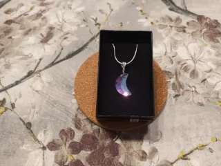 Colgante Luna Cristal Morado Swarovski