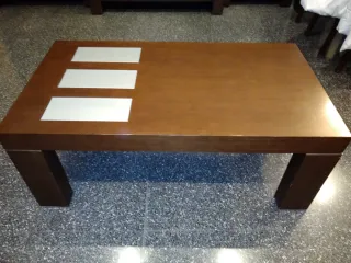 Mesa comedor extensible, mesa de centro y 4 sillas