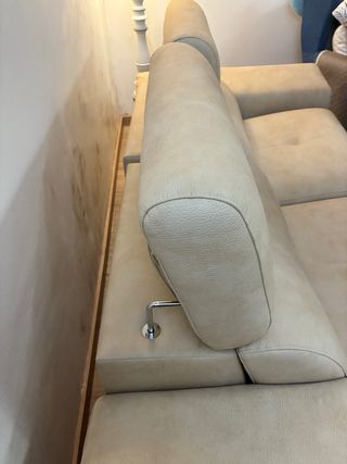 Sofa doble abatible eléctrico beige
