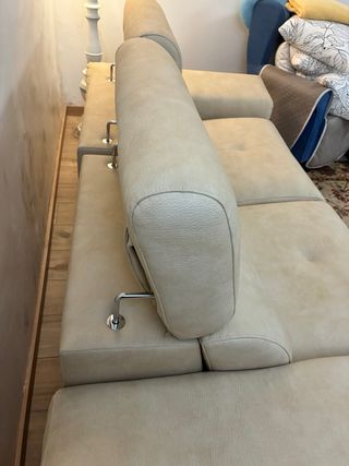 Sofa doble abatible eléctrico beige