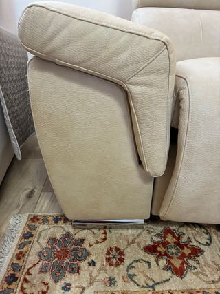 Sofa doble abatible eléctrico beige