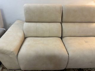 Sofa doble abatible eléctrico beige