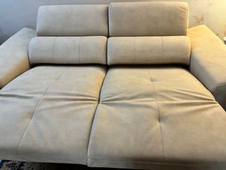 Sofa doble abatible eléctrico beige